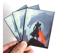 TEMU 60 Unidades Fundas Mate Dragon Knight 66x91mm, Material PP de Calidad, Perfectas para Cartas de Juego de Tamaño Estándar, TCG, Juegos de Mesa y Fundas para Cartas Coleccionables