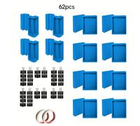 TEMU 62 Piezas Kit de Molde Ajustable para Silicona, Molde Ajustable para Hacer Moldes de Silicona, Kit de Molde Combinado y En Capas para Jabón, Cera y Velas DIY