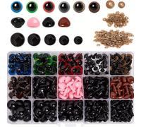 TEMU 636pcs Ojos y de Seguridad, 228pcs Ojos de Seguridad Multicolores y 90pcs con 318pcs Arandelas, Múltiples Tamaños para la de Animales de Peluche y de Peluche
