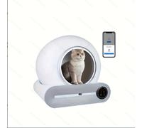 TEMU 65L de Arena Automática Inteligente para Gatos, Autolimpiable y Totalmente Encerrada, Bandeja Higiénica Sanitaria