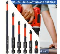 TEMU 6pcs/12pcs Brocas Magnéticas Antideslizantes con Vástago Hexagonal de 1/4" - Calidad, Duraderas y Resistentes para Herramienta