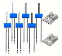 TEMU 6pcs Aguja Gemela Doble Con 2pcs 9 Ranuras Pintuck Prensatelas 3 Tamaños 2/90 3/90 4/90