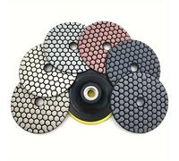 TEMU 6pcs Almohadillas de de Diamante Ultrafinas de 4 Pulgadas, Súper Resistentes al con Base de Nylon - Perfectas para Discos de Lijado de Granito y Mármol, Compatibles con Amoladoras Angulares