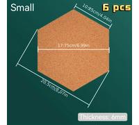 TEMU 6pcs Azulejos de Corcho Hexagonales Art Deco - Autoadhesivos, Tableros de Anuncios con Acabado de Madera para Oficina, Aula y Decoración del Hogar - Fácil Instalación, Reutilizables y Versátiles