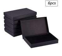 TEMU 6pcs Cajas de Regalo para Joyería en Papel con Forro - 7.87x5.12x1.18 Pulgadas Rectangulares para Almacenamiento y Presentación de Anillos, Aretes y Collares, Interior de Espuma