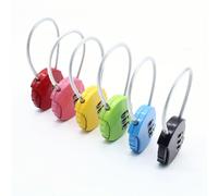 TEMU 6pcs de Combinación de 3-Dígitos Coloridos con Cable - Metálicos Impermeables, Sin Batería, para Taquillas, Bolsas, Equipaje y Puertas, de Viaje Seguros| Elegantes|Construcción