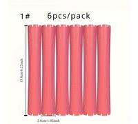 TEMU 6pcs/pack 5 Tamaños Varillas de Permanente Fría Varillas Estándar Extendidas Herramientas de Francés para Cabello Completo Set de Rizos Largos Nuevos Huecos