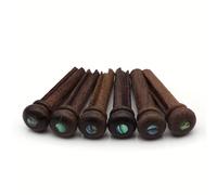 TEMU 6pcs Pines de Puente de Guitarra Acústica de AurroMusic con Incrustaciones de Abulón - Calidad de Sonido , Piezas de Repuesto Duraderas y Elegantes para Guitarristas