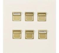 TEMU 6pcs Retro Clip De De Índice De Latón Para Midori Notebook Planner Accesorios Suministros De Oficina Y Escolares Papelería Vintage