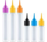 TEMU 6pcs Set Botellas Aplicadoras de Fácil Extrusión - Color Aleatorio, Conveniente y Fácil de Usar