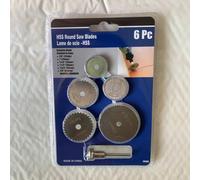 TEMU 6pcs/set Hoja de sierra circular mini HSS Disco de corte Herramienta de perforación giratoria Accesorios para madera y aluminio