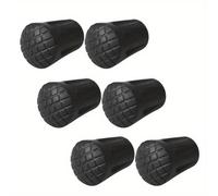 TEMU 6pcs/set Protectores de punta de bastón de senderismo, almohadillas de goma de repuesto para amortiguar el extremo del bastón de senderismo