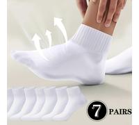 TEMU 7 /14 de calcetines deportivos para con puños a rayas, transpirables, para todas , ideales para calzado deportivo, diseño tobillero, duraderos, esenciales para viajes al