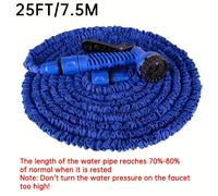 TEMU 7.62-60.96 metros de Manguera de Jardín Expandible con 7 de Rociado - Diseño Duradero, y Sin - Ideal para de Autos, Riego de Flores y Limpieza Exterior - Pistola de Presión y Conector