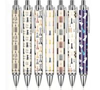 TEMU 7 bolígrafos temática de ajedrez y - Agarre ergonómico, tinta líquida de secado rápido, punta , ideal para , decoraciones de