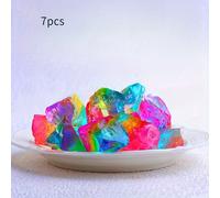 TEMU 7 Cristales de Tricolor - Piedras Naturales para del Aura, Fuente de Agua y Decoración del Hogar (, , Azul)