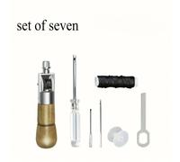 TEMU 7 piezas de agujas y hilos profesionales para costura - paquete premium DIY, herramienta manual ideal para reparación de muebles e cuero. variedad de puntos precisos con diseño fácil de usar
