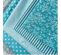 TEMU 7 Piezas de Cuadrados de Algodón con Flores 20" X 20" Paquetes de Tela Fat Quarter para Patchwork, Costura, Quilting, Manualidades y DIY