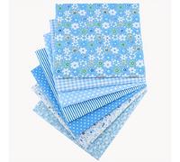 TEMU 7 piezas de tela DIY con patrones , estampado floral para acolchado y patchwork en algodón, paquete cuadrados manualidades costura suministros artesanía a