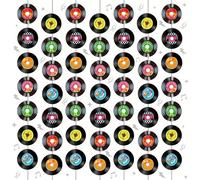 TEMU 7 piezas, Decoraciones para de los 50s, Guirnalda Colgante de Banderín de Disco Rock, Decoración Colgante de Vintage de los 1950s para de Disco de los 50s, 60s, 70s, 80s, 90s, Set Decorativo