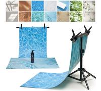 TEMU 7 piezas, Papel de de Fotografía 3D de Cara con Ondas de Agua, Árbol, , del Cielo para Fotografía de Comida y Belleza