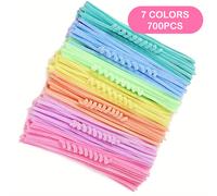 TEMU 700 piezas de palitos retorcidos en color macaron - Materiales decorativos en , hilo de color caramelo para manualidades, ideal para creaciones artísticas y para hacer hechos a