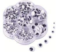 TEMU 700pcs Ojos Adhesivos Autoadhesivos de Mezclados 4mm-12mm Manualidades de Scrapbooking DIY