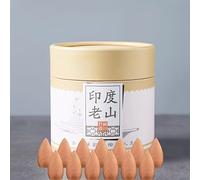 TEMU 70pcs Conos de Incienso de Reflujo Natural en Lata Decorativa - de Madera y para el Hogar, , Sala de Té o Estudio de Yoga, Relajante para Fiestas | Paquete de Variedad de Aromas | Latas Pastel