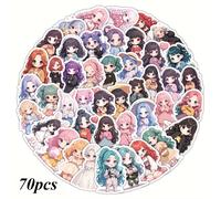 TEMU 70pcs Pegatinas de de Dibujos Animados , Adecuadas para Scrapbooking, Diario, Laptop, Botella de Agua, Coche, etc. Diseño Basado en con Mensajes Positivos Regalo