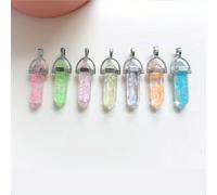 TEMU 7pcs Moda Columna Hexagonal Colgante, Accesorios de Llavero DIY Joyería de Bala