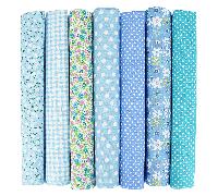 TEMU 7pcs/set Algodón impreso Tela Bundle Cuadrados Pre-Cut Quilt Para Quilting Costura, Cuadrados de tela precortada para manualidades Patchwork Accesorios de costura