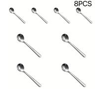 TEMU 8/10/12 piezas Cucharas de Acero Inoxidable SUS304 Cuchara de Café Cuchara para Postres Domésticos Cuchara para Miel Cuchara para Condimentos Cuchara de Sal Extra Pequeña