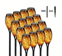 TEMU 8/12/16 Linterna Solar, Luz de con Parpadeante Decorativa para Exteriores, Iluminación para Jardín y Patio, Automático, Ideal para Halloween, Día de la ,