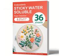 TEMU 8/12/24/36 Papel de transferencia de tinta soluble en agua para pegatinas y costura, adecuado para bordado manual y manualidades.