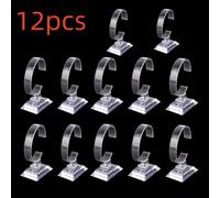 TEMU 8/12 piezas de soportes para relojes de plástico transparente estilo bohemio, estantes de exhibición transparentes para relojes de pulsera, soportes de vitrina que no necesitan electricidad