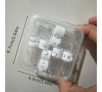 TEMU 8/16/24 piezas, juego de botellas de vidrio miniatura, capacidad de 1,5 ml, tamaño de viaje, adecuado para viajes, botellas de aceite , botellas de eliminador de maquillaje.