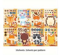 TEMU 8/16 hojas de pegatinas de transformación de de animales de temporada con hámsteres, y conejos, perfectas para proyectos, decoraciones festivas y regalos. ¡Vente y prueba!