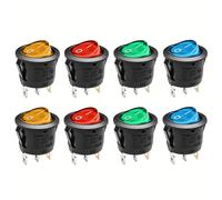 TEMU 8/16 piezas de de luces LED , , 2 posiciones, encendido/apagado, 6A/250V AC, 10A/125V AC, de luces LED , adecuado para barcos, coches, motocicletas y transporte .