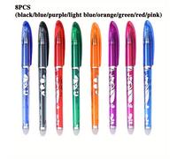 TEMU 8 Bolígrafos Borrables Fáciles de Eliminar, Pluma Neutra para Oficina y - para Manualidades y Etiquetado, Regalo Ideal para y de Todas las Edades