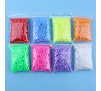 TEMU 8 Colores Cuentas Luminosas de Fusible 500pzas/Bolsa 5mm, Cuentas que en Después de Absorber Luz Solar para Manualidades y Joyería
