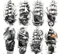 TEMU 8 Hojas de Tatuajes Temporales de de para Hombres, Mujeres y Adultos, Tatuajes para Brazo y Pierna, Tatuajes Falsos Realistas de , Calcomanías Impermeables para Antebrazo