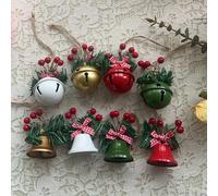 TEMU 8 juegos de adornos de campanas navideñas de diferentes estilos, campanillas multifuncionales, colgantes para árbol de Navidad, exquisitos adornos navideños, suministros para fiestas de Navidad
