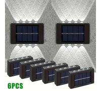 TEMU 8 Luces Solares de Pared LED para Exteriores, Lámparas Solares de de Energía Adecuadas para Jardines, Patios y con un Diseño Duradero de Montaje en Pared (4 piezas/6 piezas)