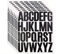 TEMU 8 Páginas de Calcomanías de Negras de 2 Pulgadas, Calcomanías de Vinilo para Adecuadas para Buzones, Puertas, , Camiones y Decoración del Hogar, Perfectas para Proyectos