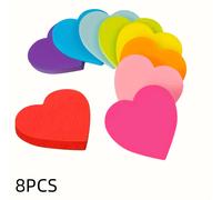 TEMU 8 Paquetes de Notas Adhesivas de , Set de 160 Pegatinas en 8 Colores, Notas Adhesivas de Hoja, Lindo Bloc de Notas, Bloc de Notas Autoadhesivo