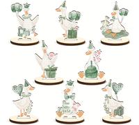 TEMU 8 piezas de de mesa de madera, , letreros de mesa de loco, decoraciones de mesa, accesorios fotográficos para fiestas de primer