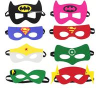 TEMU 8 piezas de máscaras de Batman, Superman, Flash y Mujer , máscaras de ojos de fieltro de dibujos animados para y suministros de fiestas > Accesorios de cámara fotográfica de fiesta