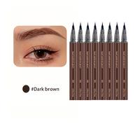 TEMU 8 piezas Set Ultra Fino Extra Delgado Cejas Lápiz Impermeable Profesional a Prueba de Lápiz de Cejas de Larga Duración Maquillaje Microblading Delineador de ojos Verano Viajes al