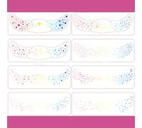 TEMU 8 Stickers de con y Diseños de Estrellas con , Tatuajes Temporales Impermeables para , Vacaciones y Decoración de Maquillaje Diario, Perfectos para Navidad, Halloween y Festivales de