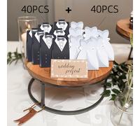 TEMU 80 Cajas de Recuerdo para con Diseño Elegante y - Bolsas Regalo Vintage , Ideales como Fiestas Nupciales, Aniversarios o Recepciones